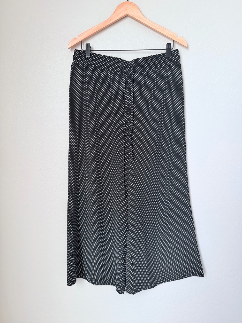 Adrianna Papell Black with White Micro-Polka A-Line Skirt